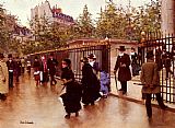 Jean Beraud Leaving La Madeleine Paris painting